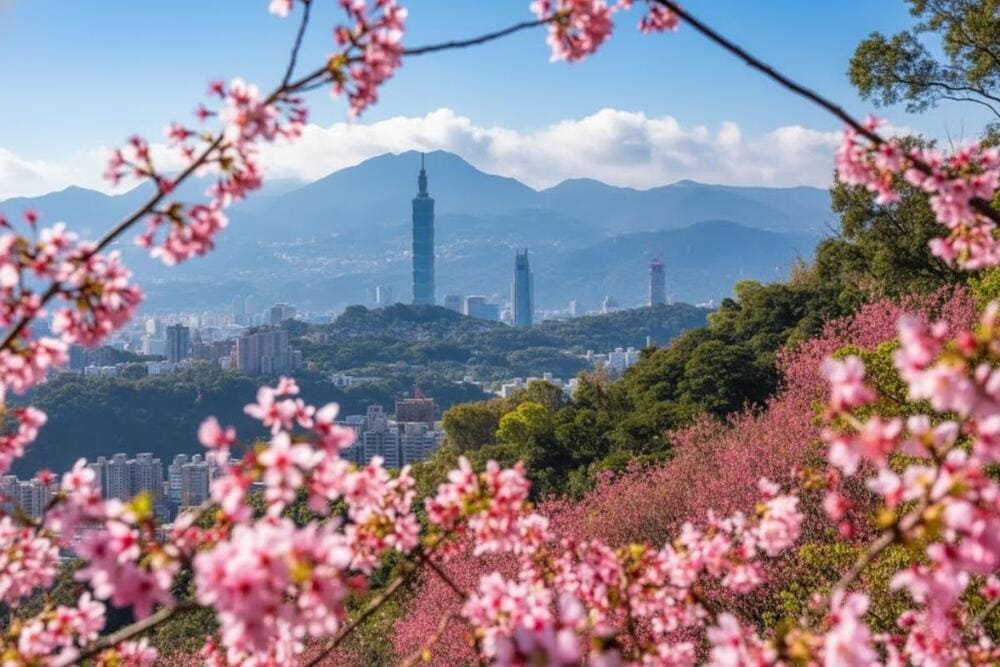 Du lịch Đ&agrave;i Loan đẹp nhất v&agrave;o m&ugrave;a xu&acirc;n.